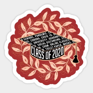 Class of 2020 Graduation Cap Gold Crown Sticker